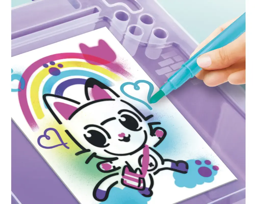 Koci Domek Gabi. Walizeczka kociej artystki, zestaw z aerografem - Zabawki