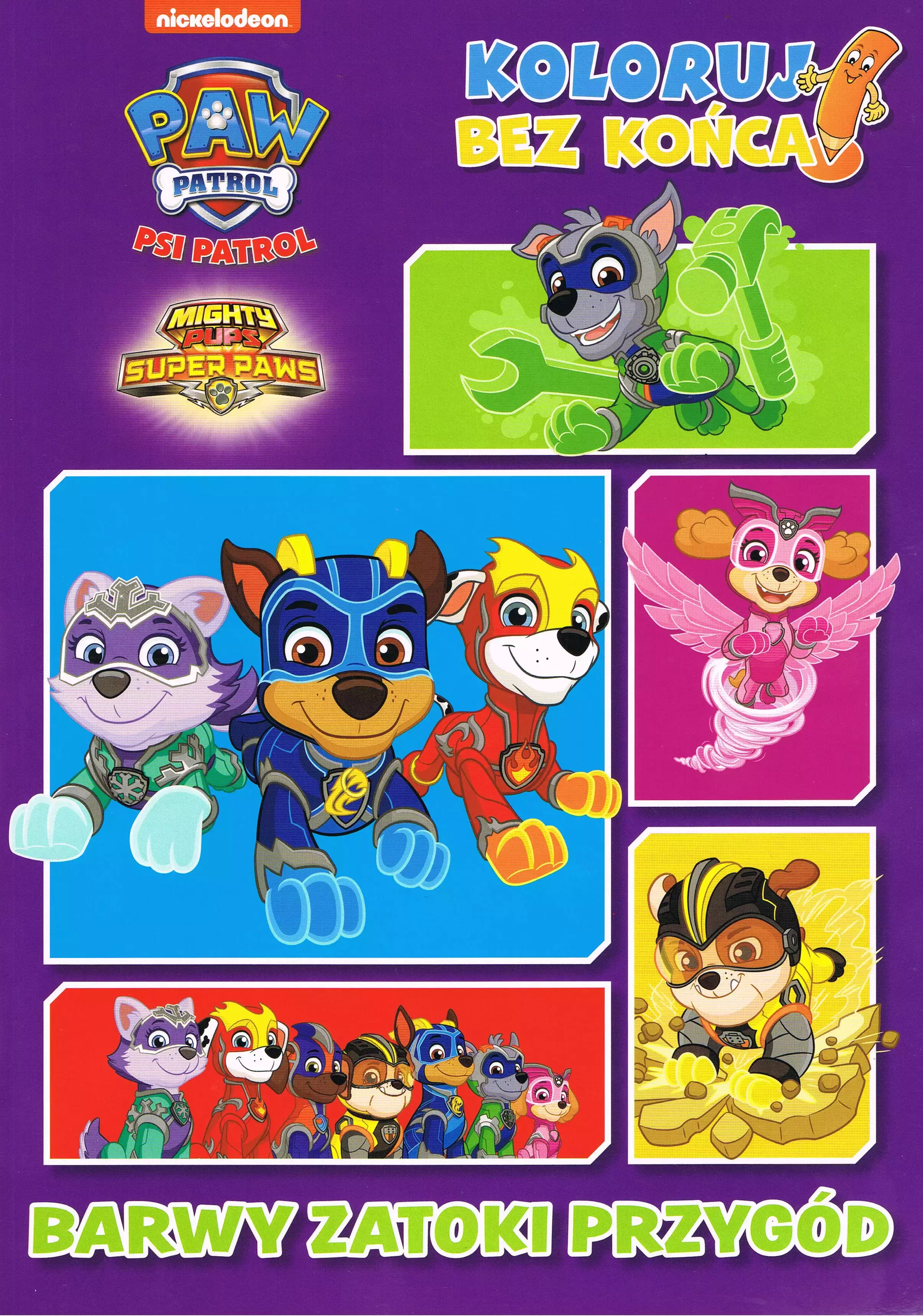 Psi Patrol. Koloruj bez końca, część 2. Barwy zatoki przygód - Książki