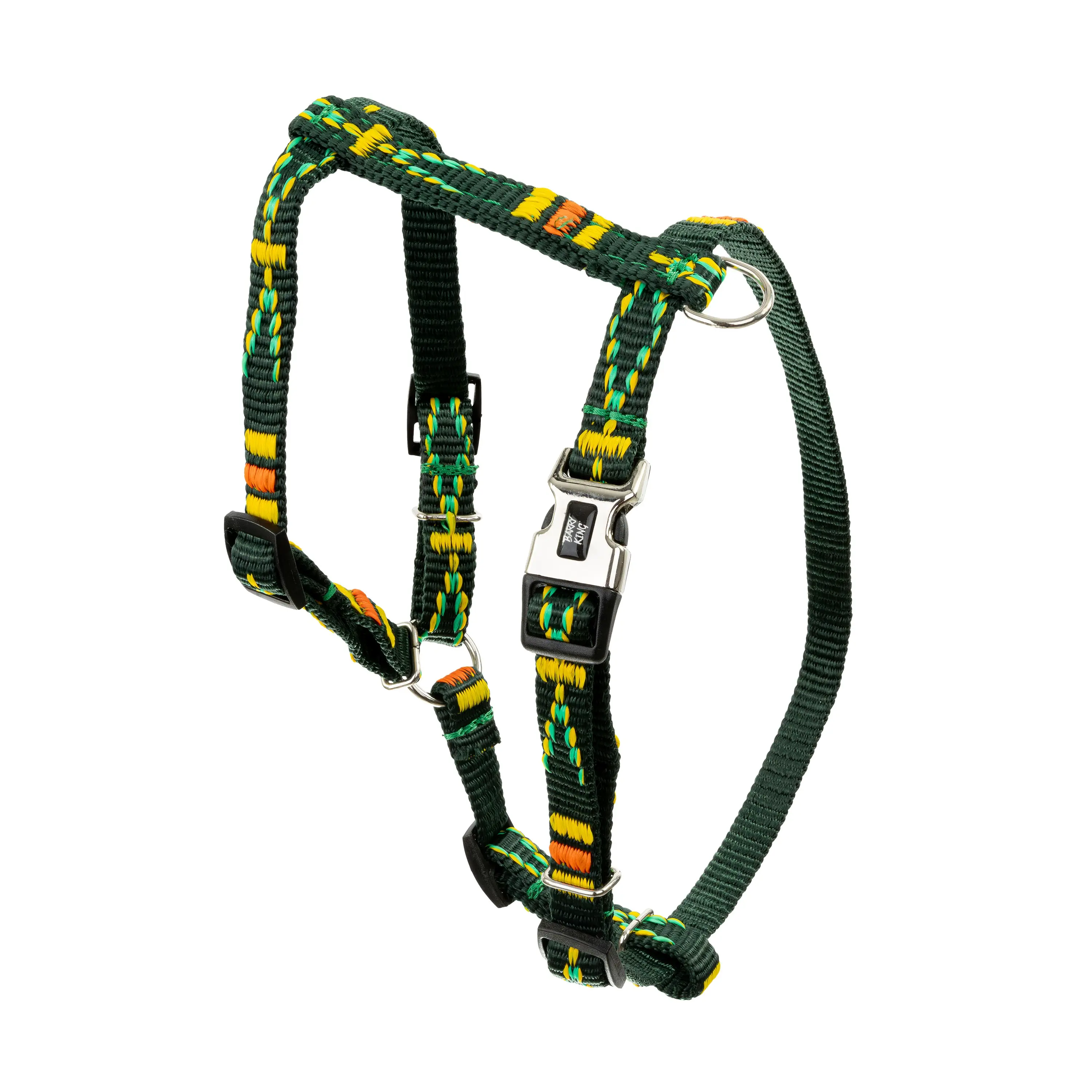 Szelki dla psa, zielone, wzór etniczny, taśma polipropylenowa, 16mm/30-60cm - Elektronika i akcesoria