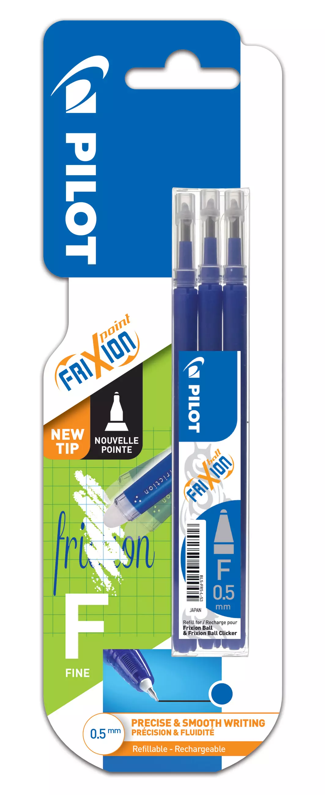 Frixion Point. Wkłady niebieskie x3