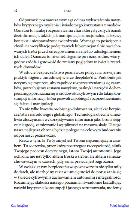 Faik. Sztuczna inteligencja w służbie fałszywej rzeczywistości. Jak przetrwać w epoce cyfrowych oszustw - Książki