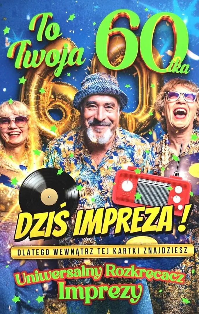 282 Karnet JCX na 60 urodziny dla mężczyzny z... - Papiernicze i szkolne