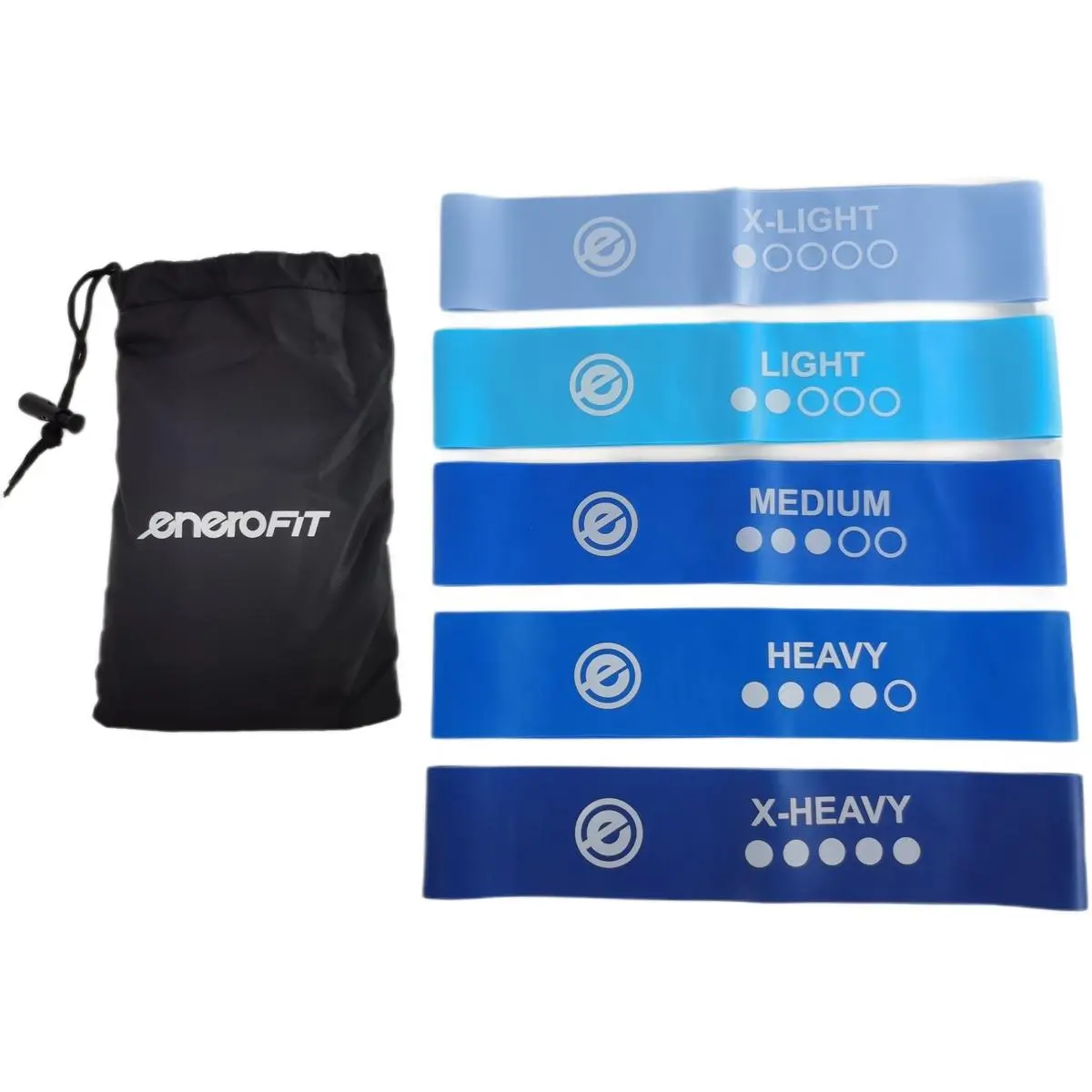 Zestaw Gum do Ćwiczeń Fitness Crossfit Mini Blue Band 5W1 Enero Fit - Zabawki