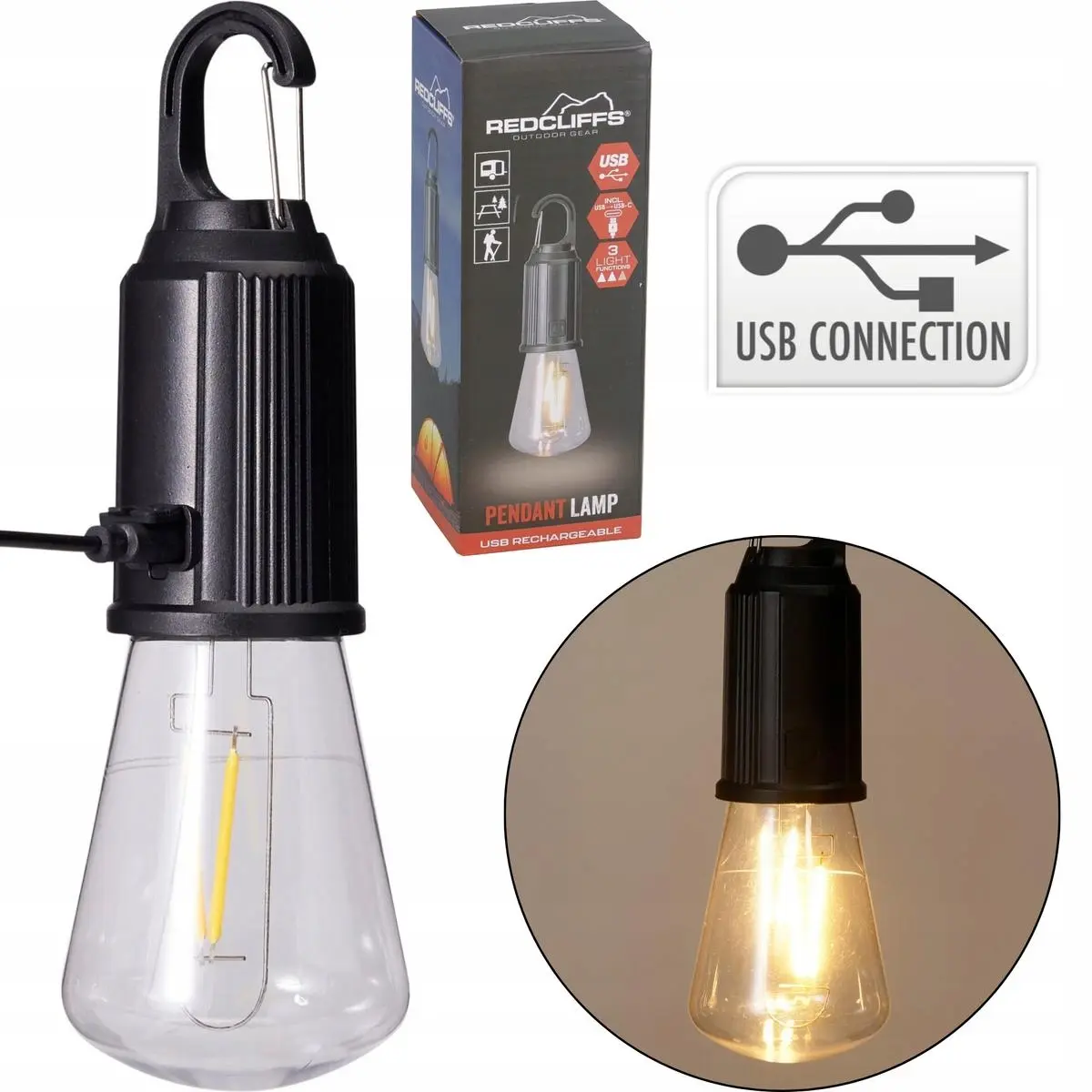 Latarka Lampka Turystyczna 17CM Redcliffs - Elektronika i akcesoria