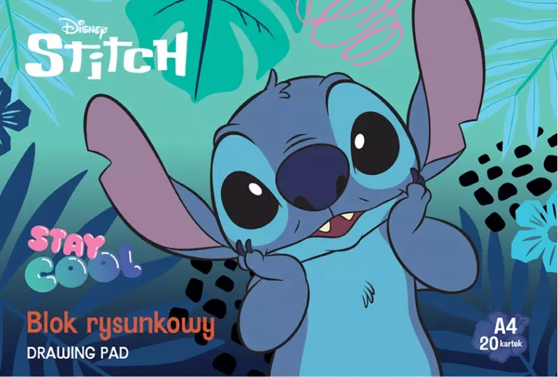Blok rysunkowy A4/20k biały 80gr Stitch Fo A 10 - Papiernicze i szkolne