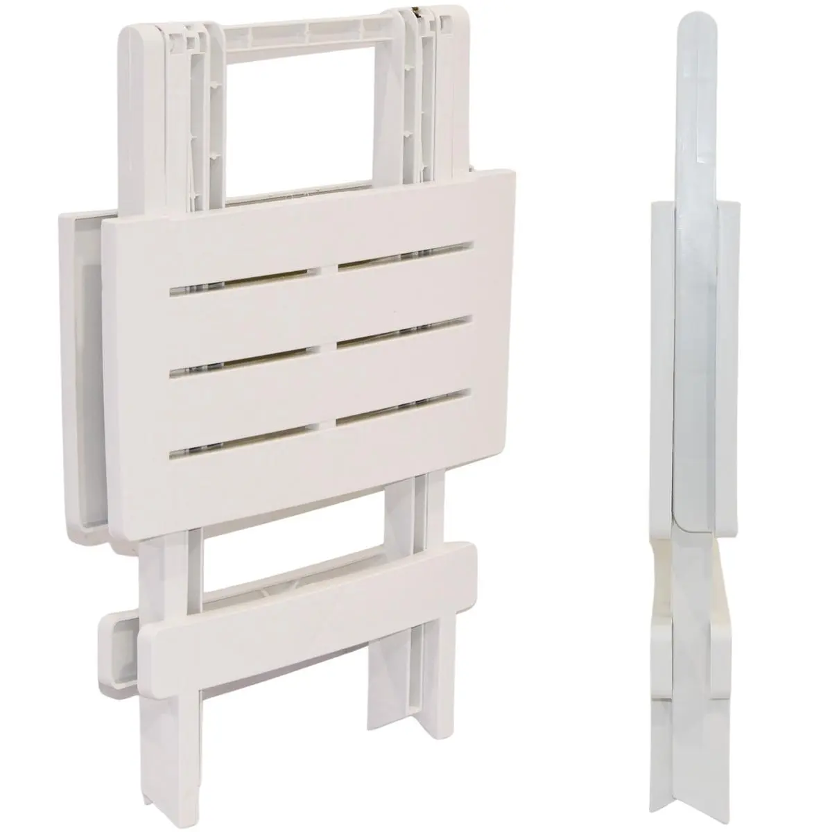 Stół Ogrodowy Składany Plastikowy 43x45x50CM Biały - Elektronika i akcesoria