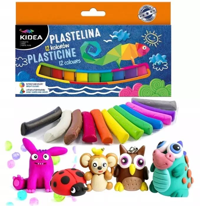 Plastelina, 12 kolorów - Papiernicze i szkolne