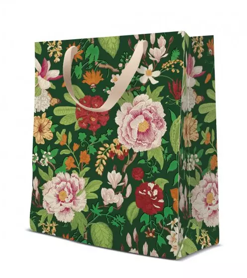 Torebka prezentowa Classic Flowers, średnia - Papiernicze i szkolne