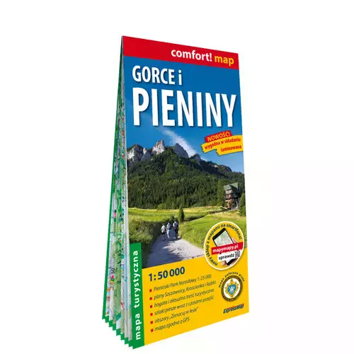Gorce i Pieniny laminowana mapa turystyczna 1:50 000 - Książki