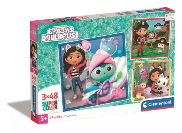 Clementoni Puzzle 3x48el Koci Domek Gabi - Clementoni