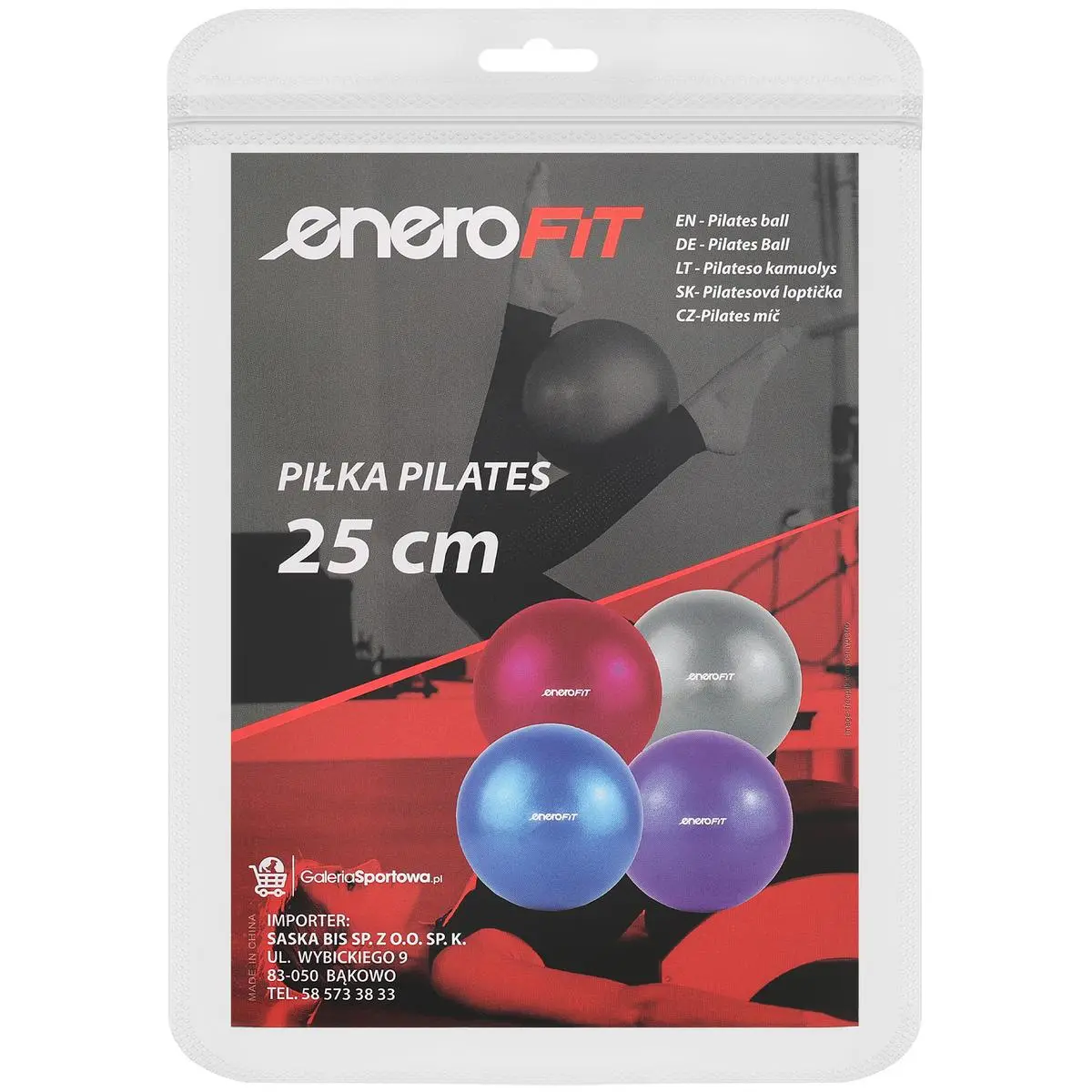 Piłka Fitness Pilates 25CM Fioletowa Enero Fit - Zabawki