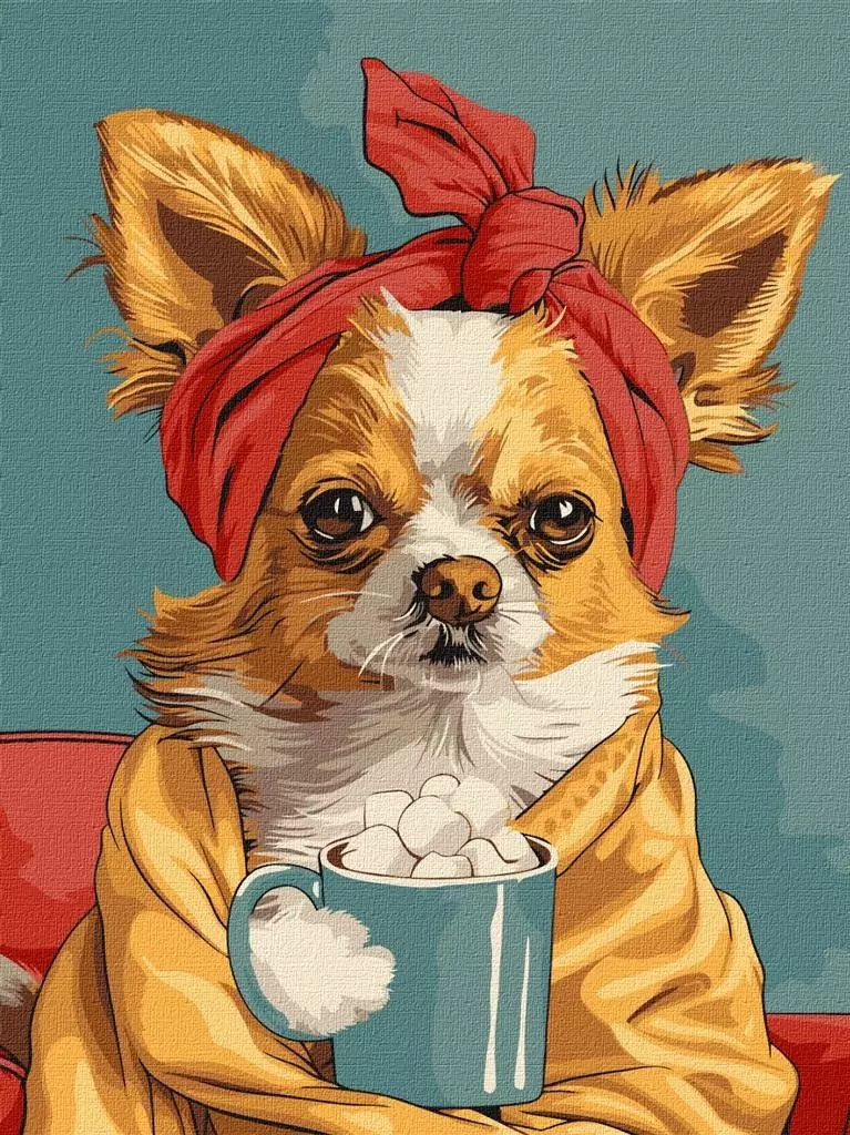 Malowanie po numerach - Wspaniała kawa 30x40cm - Książki