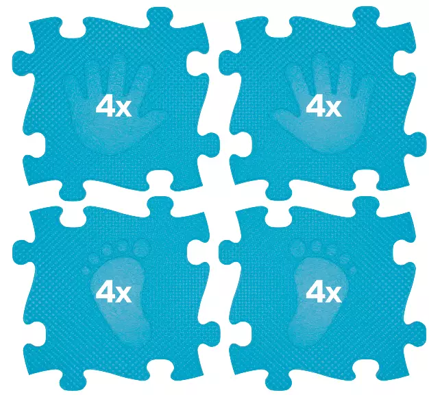 Mata sensoryczna (16 elementów), niebieska - Mama i dziecko