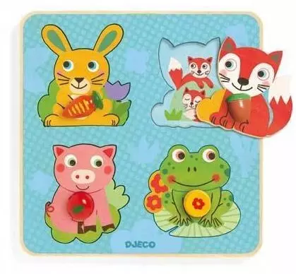 Puzzle drewniane, croc-carrot