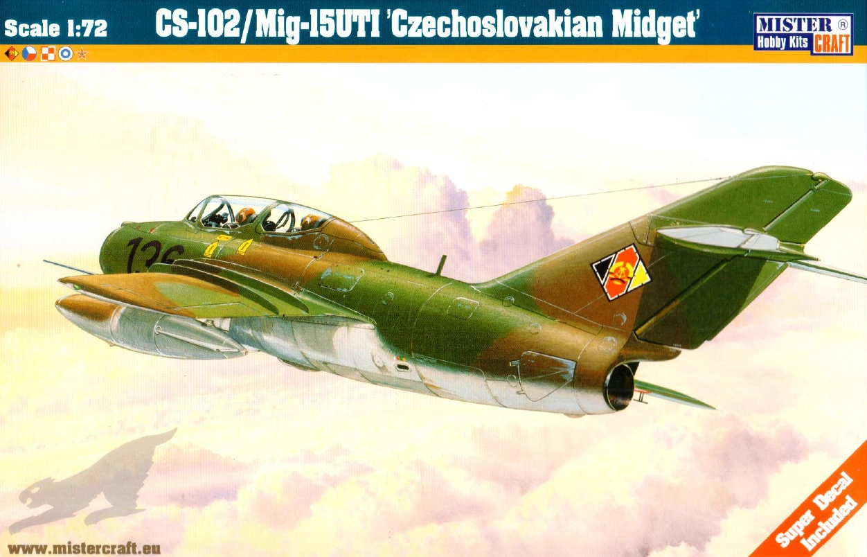 CS-102/Mig-15UTI 'Czechoslovakian Midget', 1:72 - Zabawki