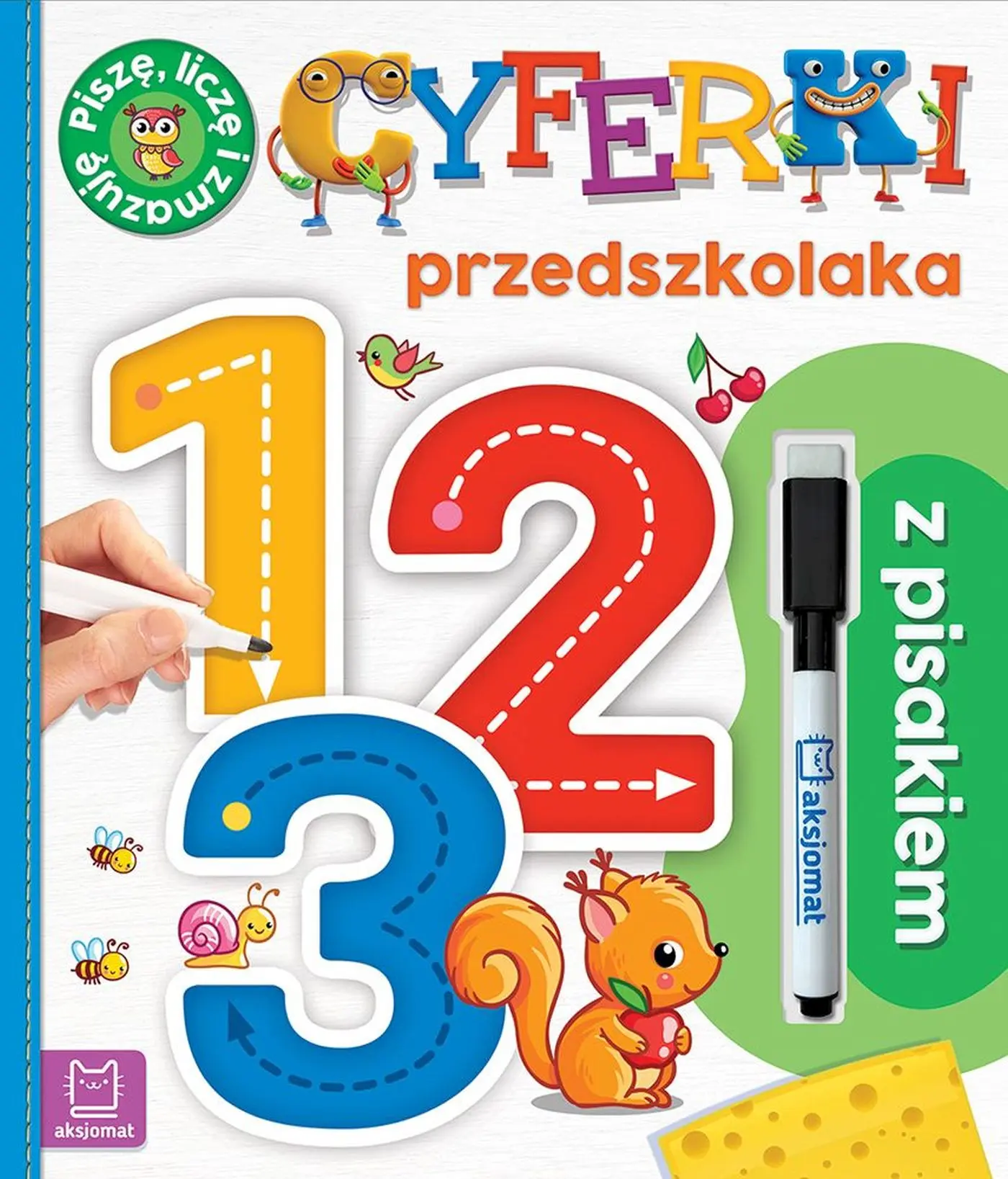 1, 2, 3. Cyferki przedszkolaka z pisakiem. Piszę, liczę i zmazuję - Książki