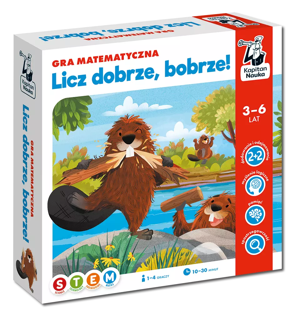 Licz dobrze, bobrze! Gra na matematyczna - Gry