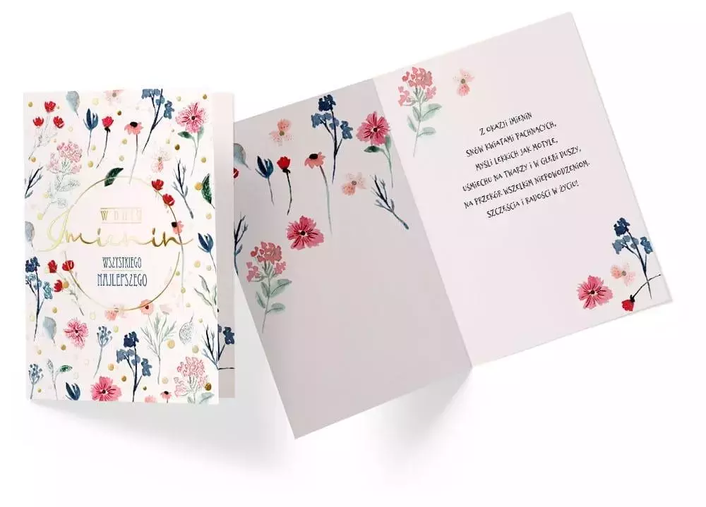 Karnet B6 PR-242 Imieniny kwiaty - Papiernicze i szkolne