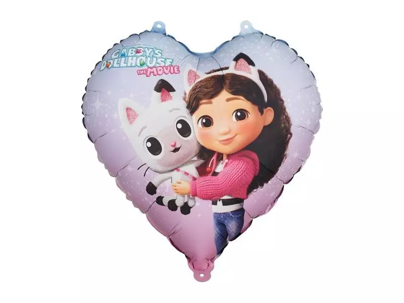 Balon foliowy serce Koci Domek Gabi 35cm - Papiernicze i szkolne