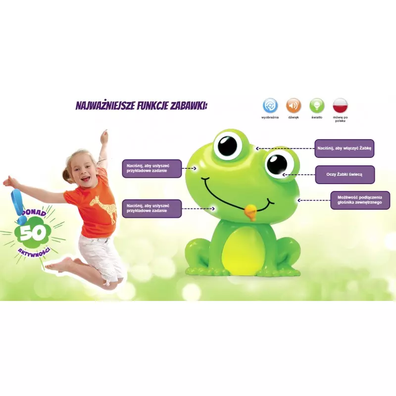 Froggy Party. Interaktywna żaba - Zabawki