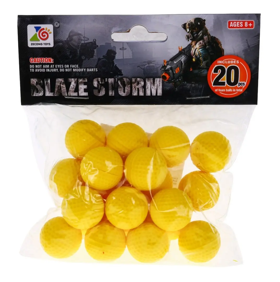 Zestaw 20 kulek z pianki Amunicja do Pistoletów Karabinów Blaze Storm Naboje dla dzieci 8+ - Zabawki