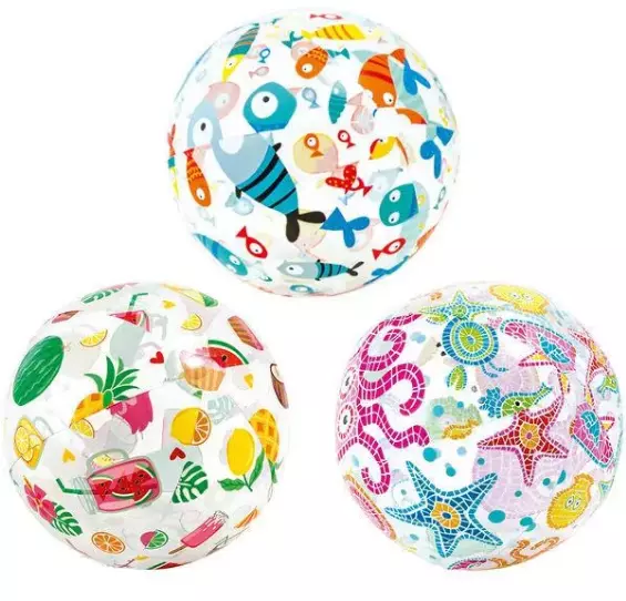 Piłka plażowa 51 cm, mix wzorów - Zabawki