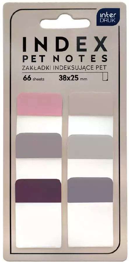 Zakladka Ind 38x25/11k 6 kolorów Nude Int B/c - Papiernicze i szkolne