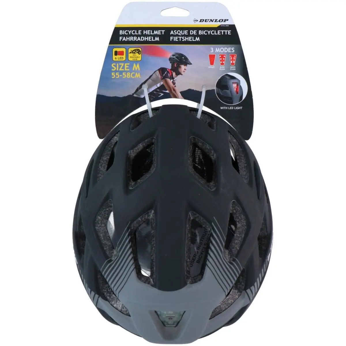 Kask Rowerowy Mtb 6xLED Dunlop R.L - Zabawki