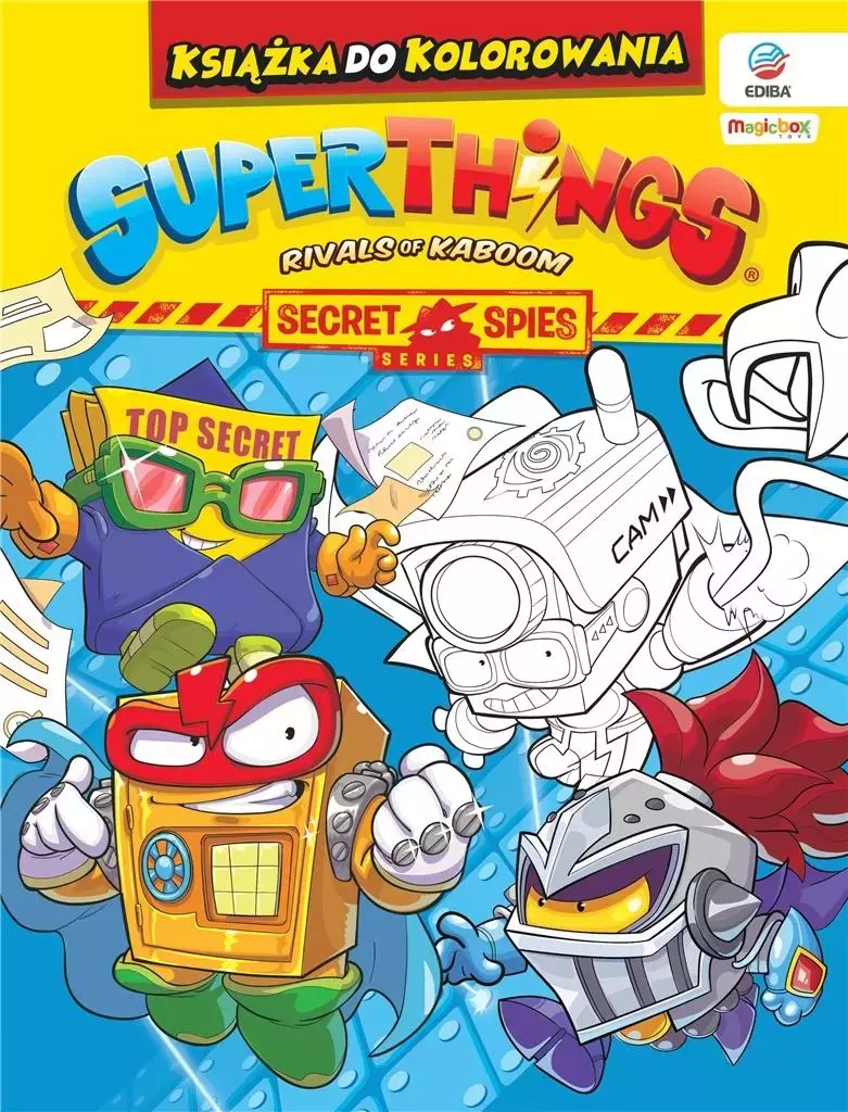 SuperThings. Książka do kolorowania + figurki, mix wzorów - Książki