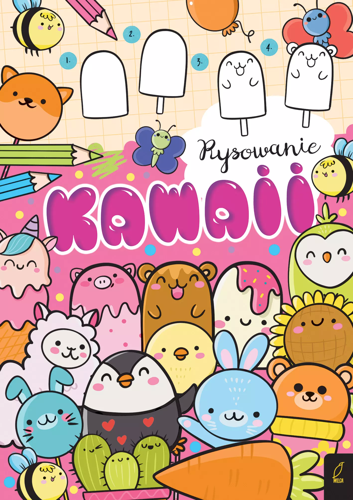 Rysowanie kawaii. Różowa - Książki