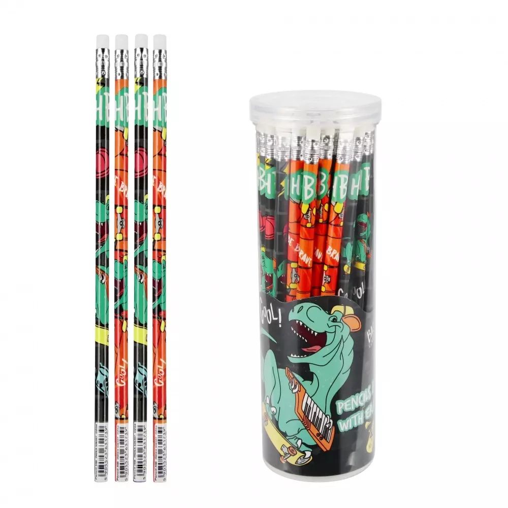 Ołówek z gumką Hb State Dino Starpak - Papiernicze i szkolne