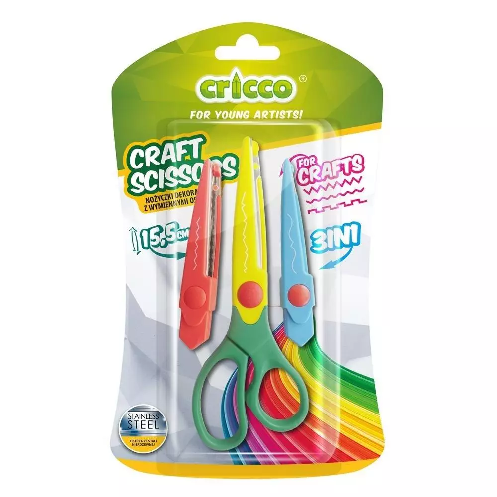 Nożyczki dekoracyjne Craft z ostrzami CRICCO - Papiernicze i szkolne