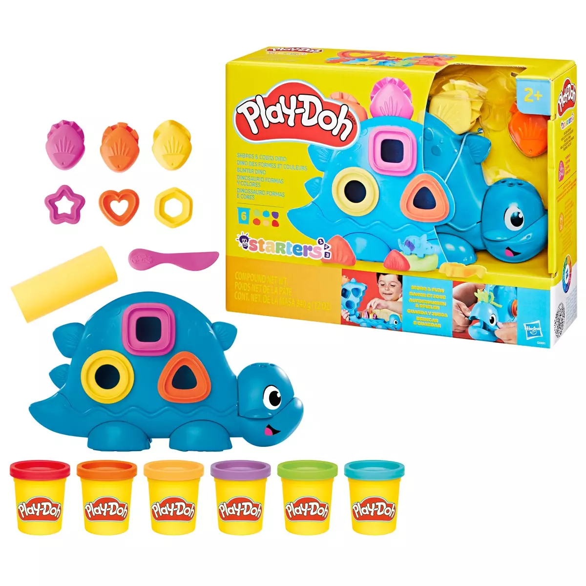 PLAY-DOH Starters Dinozaur, zestaw kreatywny - Zabawki