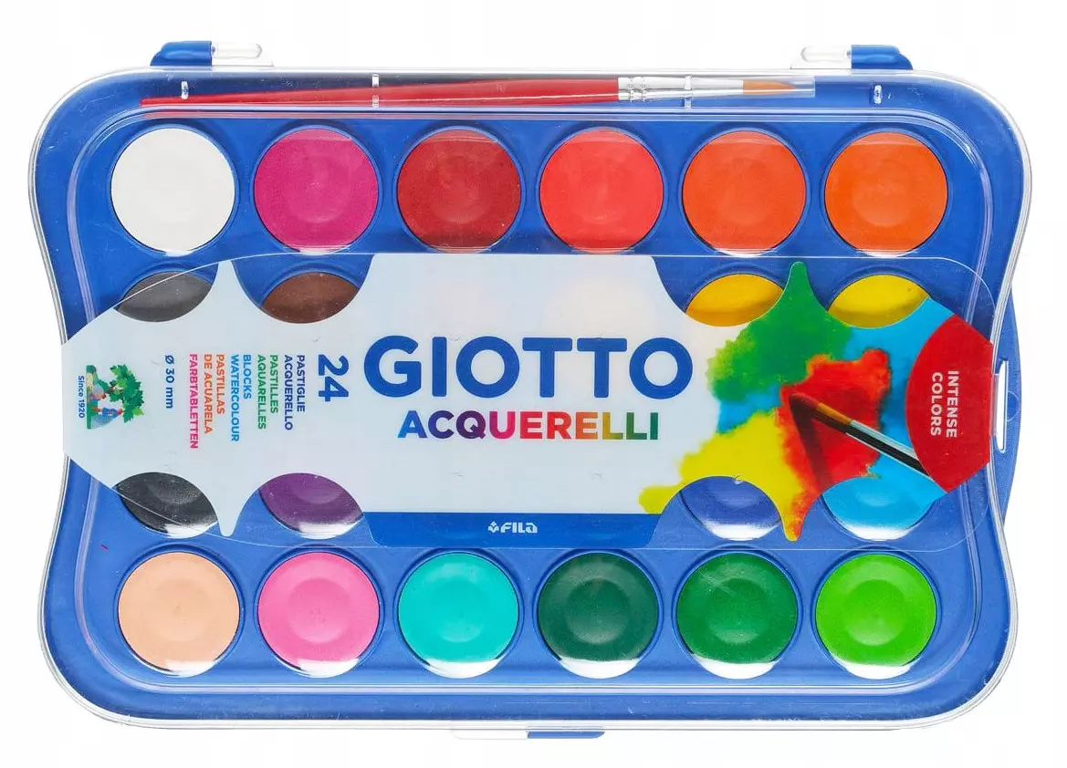 Farby akwarelowe, 24 kolory