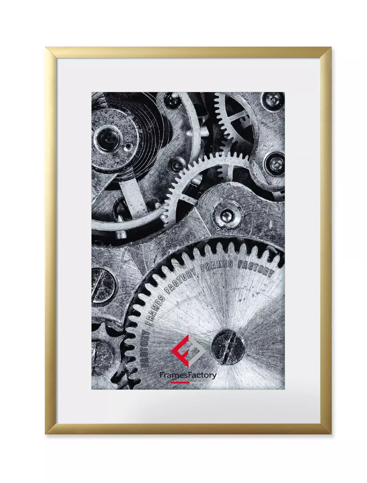 Ramka aluminiowa z plexi 21x29 cm, złota - Papiernicze i szkolne