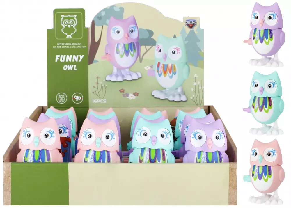 Zab Nakr Sowa Mix3 10cm Mc Disp 16/192/384 - Zabawki