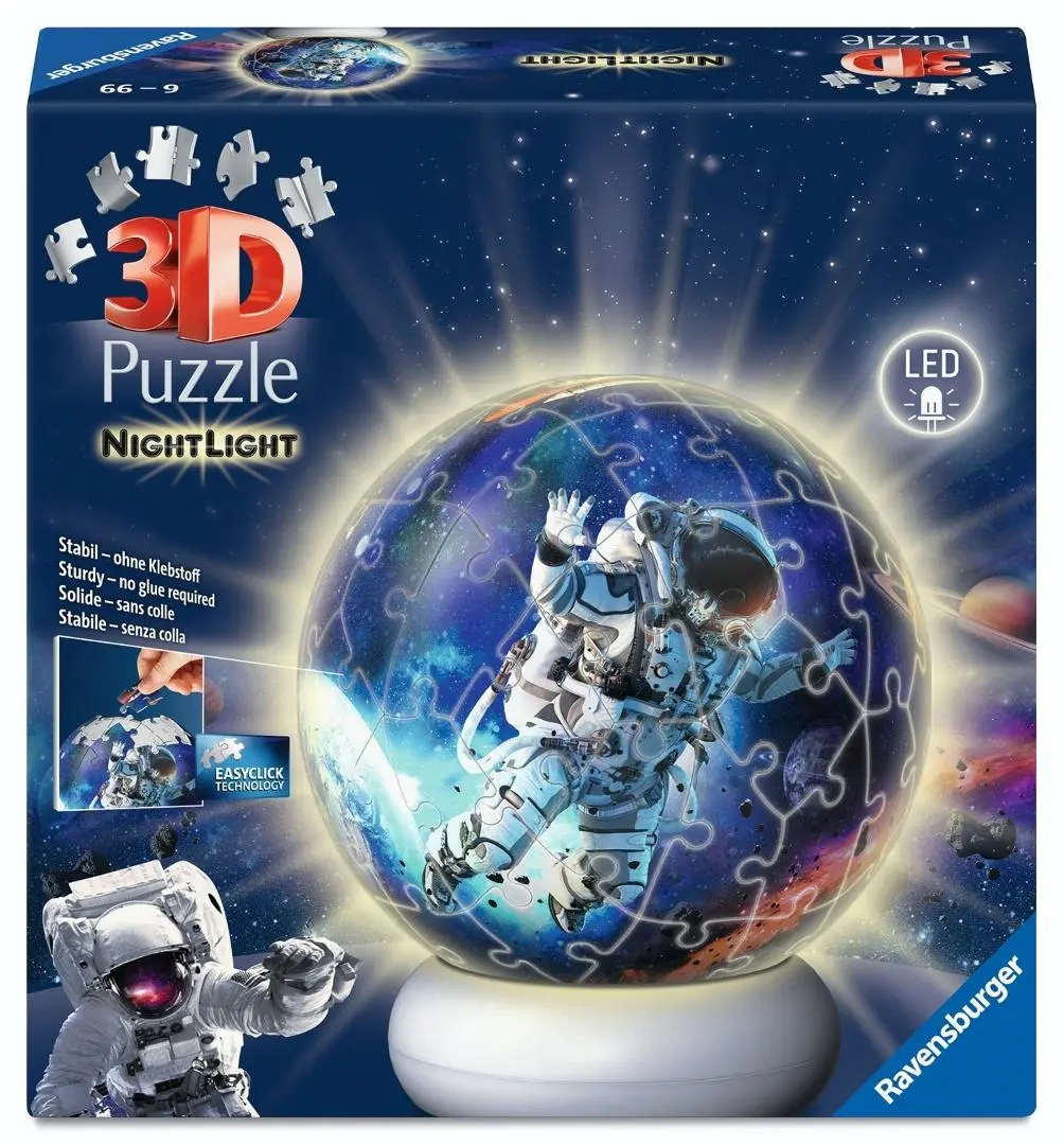 Puzzle 3D NightLight Astronauts in Space - Puzzle