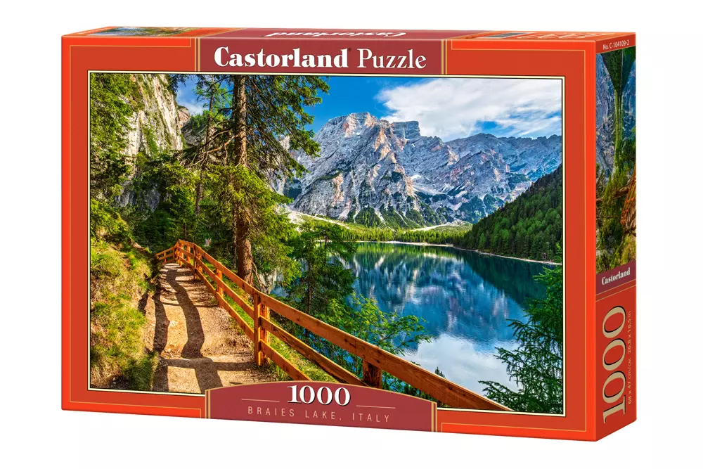 Puzzle 1000 elementów. Jezioro Braies, Włochy - Puzzle