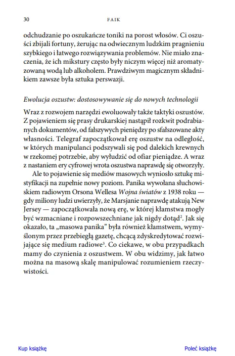 Faik. Sztuczna inteligencja w służbie fałszywej rzeczywistości. Jak przetrwać w epoce cyfrowych oszustw - Książki