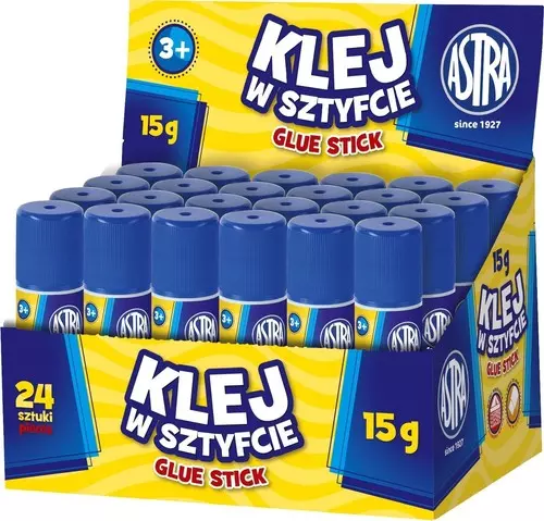 Klej w sztyfcie 15g (24szt) ASTRA, cena za pakiet - Papiernicze i szkolne
