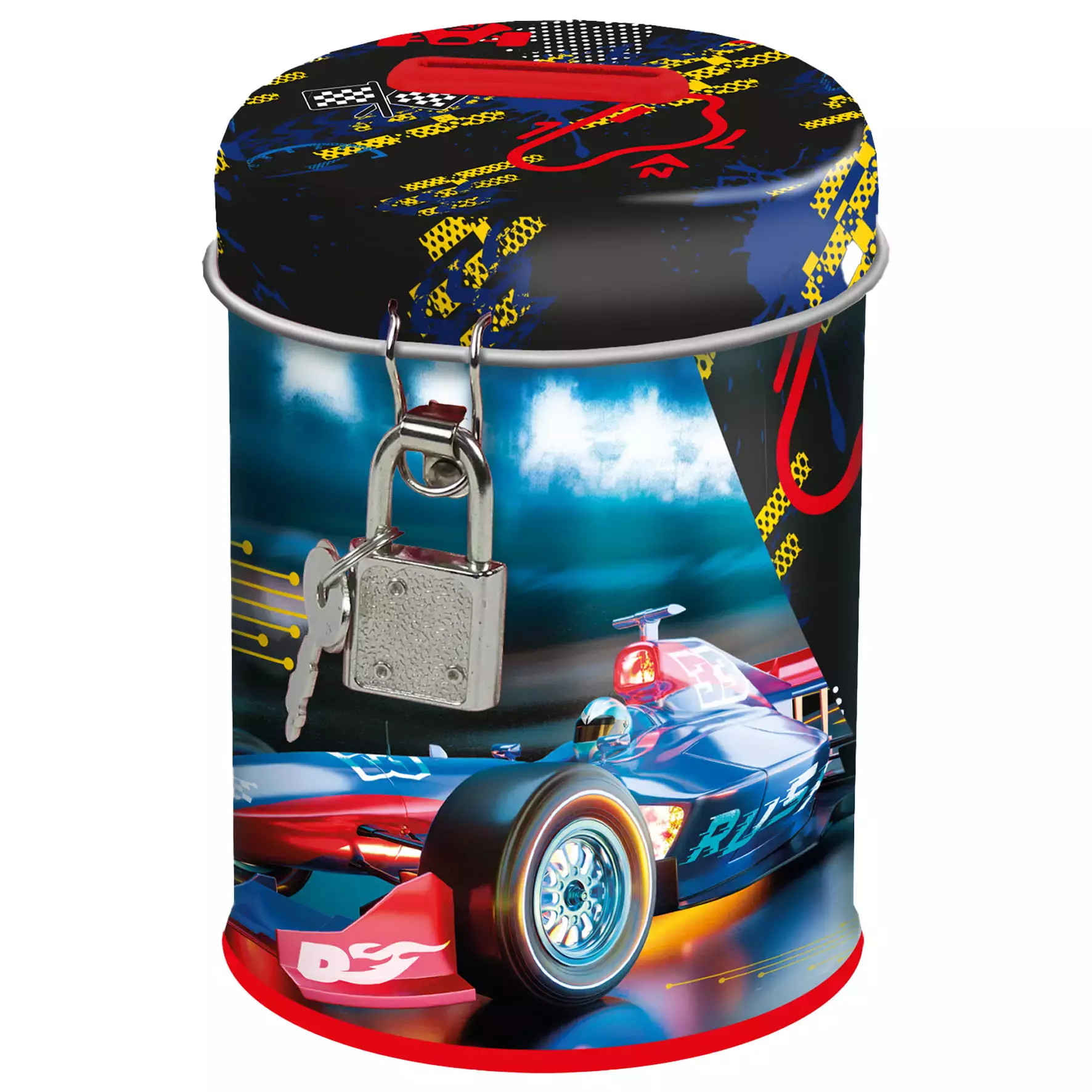 Skarbonka Met Zam Okr Race Team 10 Derform Fol - Papiernicze i szkolne