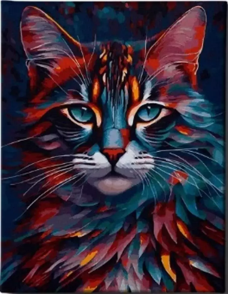 Diamentowa mozaika Kot w kolorach NO-1009430 - Zabawki