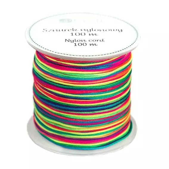 Sznurek nylonowy 0,8mm 100m tęczowy - Papiernicze i szkolne