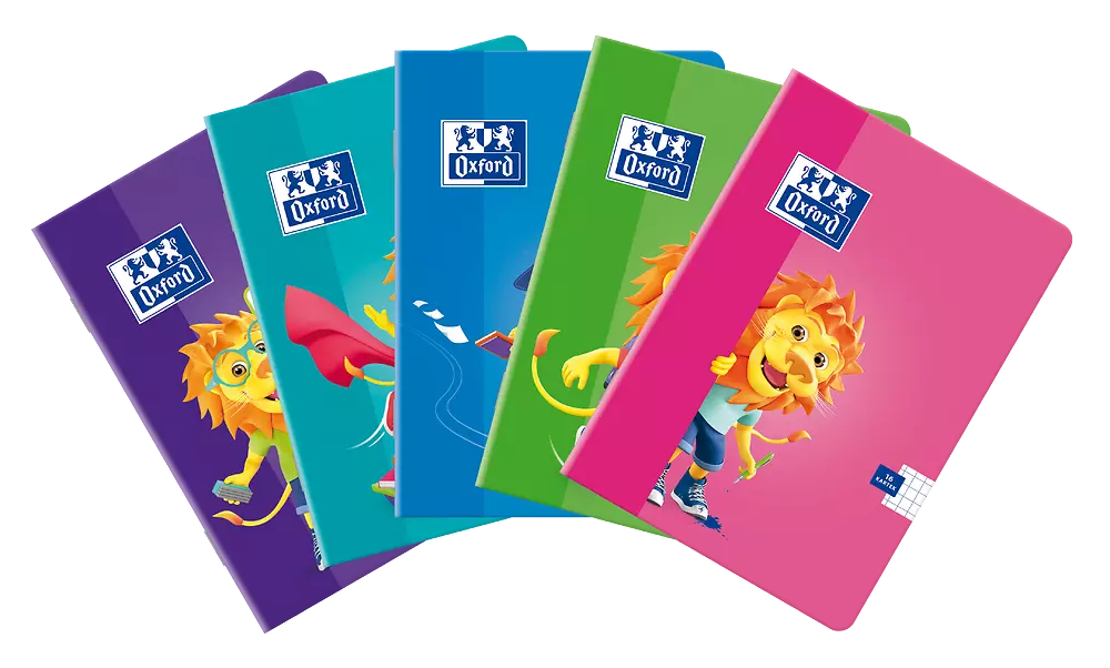Zeszyt A5 16 kartek w kratkę, Oxford Lion - Papiernicze i szkolne