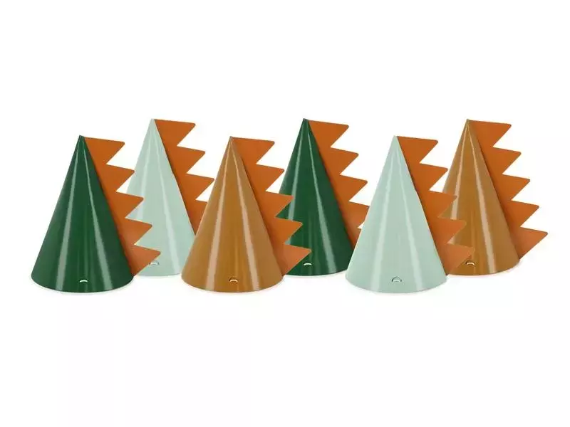 Czapeczki Dinozaury 14 cm 6szt - Książki