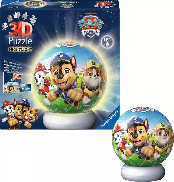 Puzzle 3D 73 elementy. Psi Patrol. Nocna lampka - Puzzle