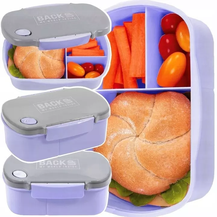 ŚNIADANIÓWKA DERFORM BACKUP 7 MODEL B 33 FIOLETOWA - Papiernicze i szkolne