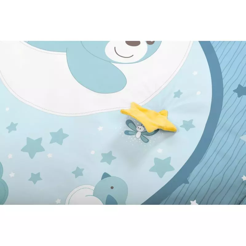 First Dreams. Mata dla niemowlaka 3w1 z melodiami i kolorowymi projekcjami, niebieska - Zabawki