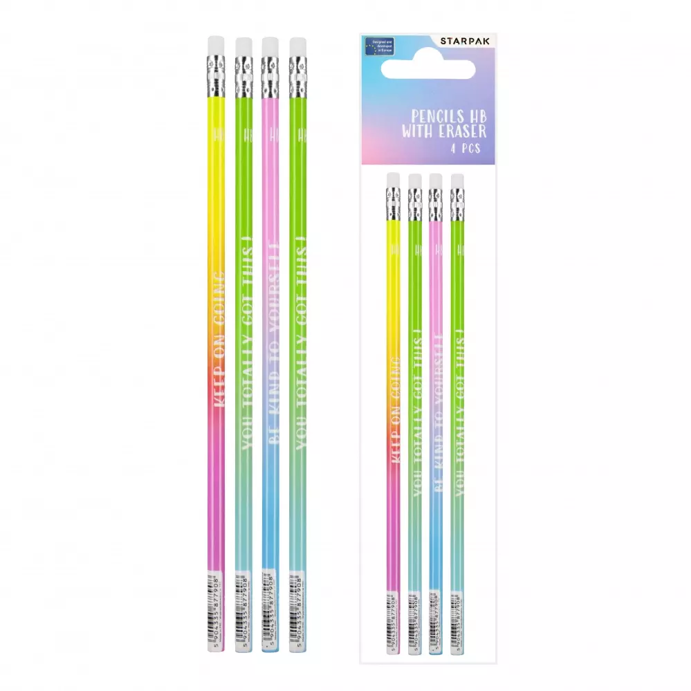 Ołówek z gumką Hb Ombre Starpak Pbh Op4 36/432 - Papiernicze i szkolne
