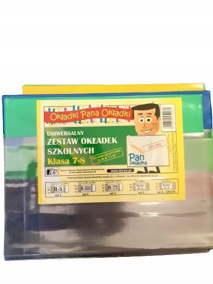 KOMPLET ZESTAW OKŁADEK KLASA 7-8 IKS OKŁADKI NA ZESZYTY KSIĄŻKI 10 SZT IKS - Papiernicze i szkolne